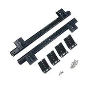 GUTUYEHKEA 2 guías for cajones de Alta Resistencia, for estantes Teclado, con cojinetes, silenciosas, evitan caídas, 3 Pliegues, extensión Completa, fáciles Instalar(250mm(10inch))