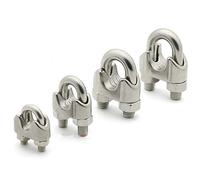 GUTUYEHKEA 4 Piezas Abrazadera Tipo U Clips de Cuerda Alambre M2/3/4/5/6/8/10/12/14 mm Clip Pernos Cable Abrazaderas Hardware Aparejo Acero Inoxidable 304(M6)