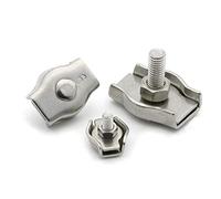 GUTUYEHKEA 6 uds Cuerda de Alambre Agarre Simple M2/M3 Pinza Cable 2mm 3mm 4mm 5mm Abrazadera dedal 316 A4 Clips for Acero Inoxidable(M1)