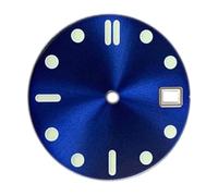 GUTUYEHKEA Esfera mecánica, Esfera Verde Luminosa, Piezas de Reloj, esferas Superficie, 28,5 mm, Repuesto for Movimiento NH35 NH36/4R/7S(Blue White)