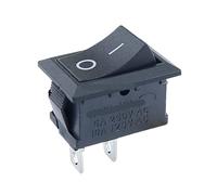 GUTUYEHKEA Interruptor Basculante KCD11-101 3A/6A 250V 6A/10A 125V 10 * 15mm 21 * 15mm SPST 2PIN Encendido/Apagado G130(21 15mm Black)