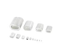 GUTUYEHKEA M0.8 M1.2 .5 M2 M3-M10 Carcasa única de Aluminio Casquillo for Cable Bridas for Cables Manga prensado Clip Ovalado Abrazadera for Clips for(M0.8 100pcs)