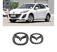 GUTYE Coche Emblema para Mazda 3 Hatchback 2015, Negro Emblema Pegatinas de Letras Fender Trunk Insignia Pegatina Coche Insignia del Logotipo Accesorios,Carbon Fiber