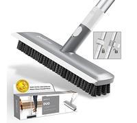 GUUDHOME Cepillo de Piso con Mango Largo de 55.3 a 2 Pulgadas, 1 Scrub N Scrape, Cepillo Fuerte y Extensible para Suelo, Pared de Azulejos de Ducha, Cepillo de Cubierta para Limpieza Resistente,