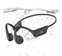 Guudsoud Auriculares de natación, conducción ósea, Bluetooth 5.3, IP68, impermeables, abiertos, reproductor MP3 integrado, memoria 32G, auriculares deportivos inalámbricos subacuáticos para nadar,