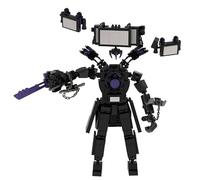 GUUIESMU Building Blocks TV Man,Upgraded Titan Speaker Man，Upgrade Titan Drillman, Upgraded Titan TV Man,Upgrade Titan TV Man,Gifts for Boys and Girls (C)