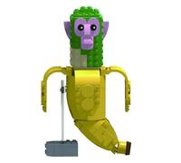 GUUIESMU Tung Tung Tung Sahur Figure,Italian Brainrot Figures,Tralalero Tralala Building Blocks,Building Toy Set,Collectible Figure,For Collection and Decoration (Chimpazini Bananini)