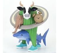 GUUIESMU Tung Tung Tung Sahur Figure Toy,Italian Brainrot Figures,Tralalero Tralala Figure,Desk Decorations Gifts for Colleagues and Friends (B1)