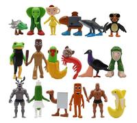 GUUIESMU Tung Tung Tung Sahur Figuren,Tralalero Tralala Figure,Italian Brainrot Figures,Desk Decorations Gifts for Colleagues and Friends (18pcs)