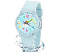 GUUMUXIN Reloj Analógico para Niños y Niñas, Relojes Cronógrafo de Aprendizaje Sumergible 30 Metros con Correa de TPU Suave, Reloj Deportivo al Aire Libre para Niño de 4 a 12 Años
