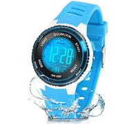 GUUMUXIN Reloj Digital para Niños, Relojes Deportivo con 7 Luces Indicadoras de Color, Pantalla de Reloj Acrílica, Resistente al Agua hasta 3 ATM, Relojs de Pulsera para Niñas y Niños