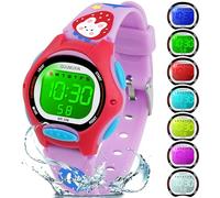 GUUMUXIN Relojs niños, Reloj Niños 7 Colores Niñas, Reloj Muñeca Niños, Impermeable Deportes al Aire Libre Relojes Digital n iños, Relojs de Muñeca para Niños Adolescentes Junior Watch (Púrpura)