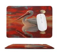 Guuogxan Alfombrilla Pequeña para Ratón Pelícano Blanco 27 x 22 cm df-61