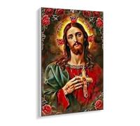 Guuogxan Pintar por Numeros, Pintura Números Adultos Jesús, Kit de Pintura al óleo de Lienzo DIY para Pinceles Cuadros por Numeros Pigmento Acrílico, Ideal para Principiantes 60 x 80 cm a-745
