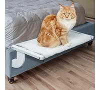 GUUSII HOME Hamaca Cama Gato Ventana Ajustable Amaca Colgante con Ventosa para Gatos de Interior Soporta hasta Fácil de Montar y Mover Durable Sin Taladro Sin Succión (M)