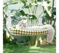 GUUSII HOME Hamaca Gato Ventana Plegable Soporte Cama con Ventosa Gatos Grande Colgante Soporte Camita para Gatitos Interior Lavable en La Lavadora Cat Window Perch Bed 54 * 30cm (Verde, M)
