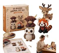 GUUTHQOR 3D Beaded Animal Craft Kit,Cute Bird & Animal Beading Craft Set,Handmade Beading Embroidery Set,for Adults Beginners Enthusiasts Friends Home School (B)