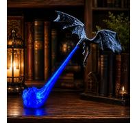 GUUTHQOR Dragon Bookshelf Nook Light,dragon Flame Book Nook (B,L)