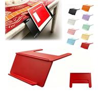 GUUTHQOR Mahjong Card Holder for Table, Under Mat Slide in Stand Angled Viewing Rack Foldable 3D Printed Space Saving Accessory Home Party Game Night Gatherings Clubs Vacation (Red)