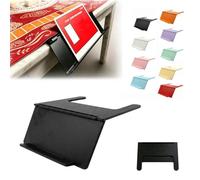 GUUTHQOR Mahjong Card Holder for Table, Under Mat Slide in Stand Angled Viewing Rack Foldable 3D Printed Space Saving Accessory Home Party Game Night Gatherings Clubs Vacation (Black)