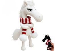 GUUTHQOR Year of The Horse Lucky Mascot New Year Good Luck Gift 2026,Lucky Horse Guardians Soft Horses Plush Pendant - Courage Strength For Backpack Purse and Bag (White Scarf)