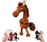 GUUTHQOR Year of The Horse Lucky Mascot New Year Good Luck Gift 2026,Lucky Horse Guardians Soft Horses Plush Pendant - Courage Strength For Backpack Purse and Bag (Brown)