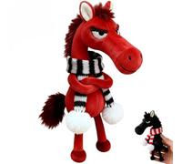GUUTHQOR Year of The Horse Lucky Mascot New Year Good Luck Gift 2026,Lucky Horse Guardians Soft Horses Plush Pendant - Courage Strength For Backpack Purse and Bag (Red Scarf)