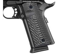 Guuun 1911 Grips G10 Full Size Government Commander Custom Grip, Ambi Safety Cut Ops Eagle Wing Texture