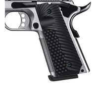 Guuun 1911 Grips G10 Full Size Government Commander Custom Grip, Ambi Safety Cut Ops Eagle Wing Texture