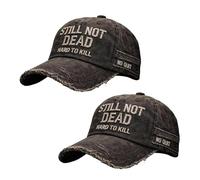 GUUZETU Gorra todavía no Muerta, Sombrero difícil de Matar, Gorras de béisbol desgastadas todavía no muertas (2pcs)
