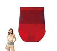 GUUZETU Pantaloncini termogenici modellanti brucia Grassi, modellatura del Corpo a compressione a Vita Alta per lo Yoga (Red,M)
