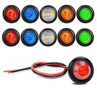 GUUZI 10 Paquete Luces LED Impermeables, Iluminación LED Subacuática, Luces LED Interiores, Luces de Navegación de 12V (Rojo/ámbar/Azul/Verde/Blanco)