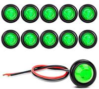 GUUZI 10 Paquete Luces LED Impermeables, Iluminación Subacuática, Interiores para Uso General, Navegación de 12V (Verde)