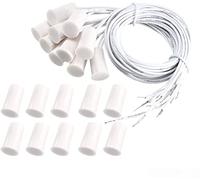 GUUZI 10pcs N.C.Interruptor de Lengüeta Magnético de Alarma con Sensor de Contacto de Puerta de Ventana de Seguridad Empotrado Normalmente Cerrado (Blanco)