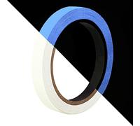 GUUZI 1cm*10m Cinta Fluorescente Brillante y de Larga Duración Cinta que Brilla en la Oscuridad -Cinta Luminosa para Decoraciones Nocturnas, Marcado del Hogar y Deportes al Aire Libre (Azul)