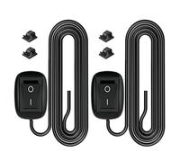 GUUZI 2 interruptores tipo pasta, interruptor de presión para coche, encendido/apagado, 12 V-230 V, 10 A, montaje en superficie, interruptor basculante SPST con cable de 1 m