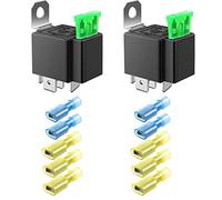 GUUZI 2 Pack 30A 12V DC 5-Pin SPDT Fusible Relé Coche Camión -30A ATO/ATC Interruptor de Relé (10pcs Terminal de Nylon)