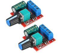 GUUZI 2 piezas DC 6V 12V 24V 35V, DC 5V-35V 5 A DC Controlador de Velocidad del Motor Voltaje PWM Interruptor de Controlador Ajustable con Perilla de Control
