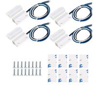 GUUZI 4 Juegos NO/NC Cableado de Interruptor Magnético Sensor de Puerta Empotrado Interruptor de Láminas de Contacto de Ventana Oculta para Control de Acceso Reemplazar Sistema de Alarma(Blanco)