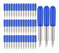 GUUZI 45pcs Cuchillas de Repuesto Cricut de 60° de Profundidad, Cuchillas de Corte de Vinilo (Azul)