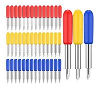 GUUZI 45pcs Cuchillas de Repuesto, Cuchillas de Corte de Vinilo, 15pcs Cuchillas Estándar de 45°, 15pcs Cuchillas de 30° Thin Media Cortar, 15pcs Cuchillas Profundas de 60° (Multicolor)