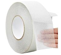 Guuzi Cinta Antideslizante 5cm × 20m, Antideslizante, Mejor Agarre, Fricción, Adhesivo Abrasivo para Escaleras, Seguridad, Peldaño, Interior, Exterior, Precaución - Transparente