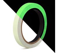 GUUZI Cinta que Brilla en la Oscuridad 1cm*10m Cinta Fluorescente Brillante y de Larga Duración-Cinta Luminosa para Decoraciones Nocturnas, Deportes al Aire Libre y Marcado del Hogar (Verde)