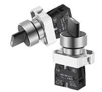 GUUZI Selector Rotary Latching Switch 1NO 2 Posiciones SPST, 600V 10A Mantenido Rotary Select Switch, Selector Switch (Paquete de 2)