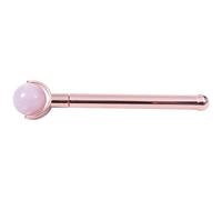 Guvkeug Ojo de Rodillo de Jade Rodillo Facial de Acero Inoxidable Cuarzo Adelgazante Anti Arrugas Celulitis de Piedra de Cristal de Rodillo Rosa & Manejar de Rosa