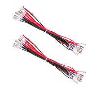 Guwarry 2 cables de alimentación LED Daisy Chain JST XH2.54 enchufe de 2 pines a terminales de 0.110 pulgadas/2.8 mm, arnés de cables iluminado, 20 botones LED Arcade para codificador USB de arcade