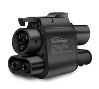 GUWIEYG Adaptador de Cargador CCS2 a CCS1 Tipo 2 a Tipo 1, 1000V 250A, Compatible con Carga AC y DC para Vehículos Eléctricos IEC 62196 a SAE J1772