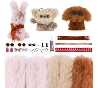 GUWINA 23 Piezas Gigantes Limpiapipas Manualidades para Animales Kit, 100 cm Largo x 2 cm Grosor Limpia Pipas de Pelo de Conejo Falso con Accesorios, Kit DIY para Hacer Conejo y Perros