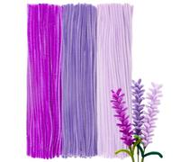 GUWINA 300 Piezas Limpiapipas Manualidades Morado, 30 cm Largo y 8 mm Grosor, Set de Limpia Pipas de Colores, Tallos Chenilla para Flores DIY y Decoraciones Festivas (Morado Degradado)