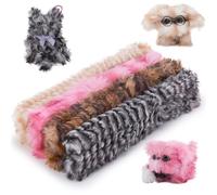 GUWINA 8 Piezas Gigantes Limpiapipas Manualidades, 100 cm Largo y 2 cm Grosor, Limpia Pipas Kit de Pelo de Conejo Falso, 4 Colores para DIY Manualidades Animales Infantiles y Decoraciones